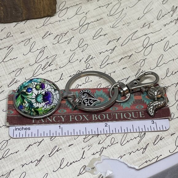 Scottish Thistle Keychain Key Claddagh Heart Gift Box Necklace Irish Christmas - Picture 13 of 13